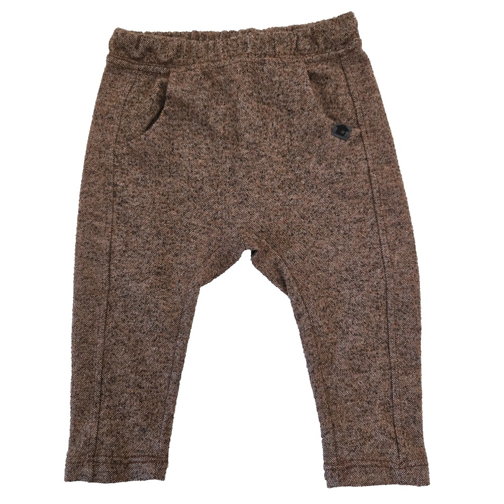 Brown Knit Baby Jogger‎ Pants – Elastic Waist with Front Pockets 12-18Months